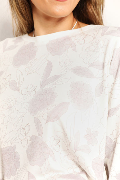 Double Take Floral Long Sleeve Top and Shorts Loungewear Set – Uneeque Designzz