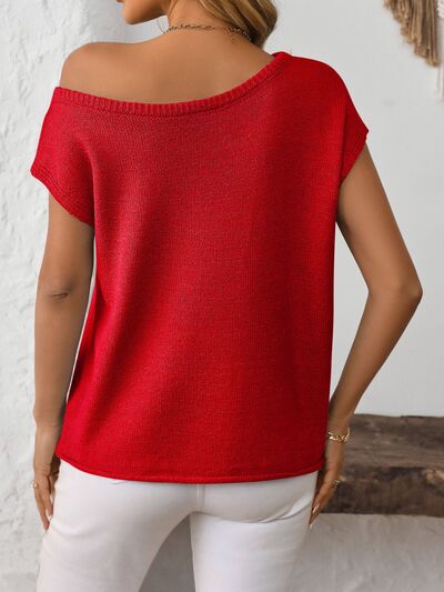 Mandy Boat Neck Short Sleeve Knit Top – Uneeque Designzz