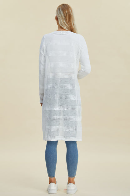 Double Take Full Size Open-Front Longline Cardigan – Uneeque Designzz