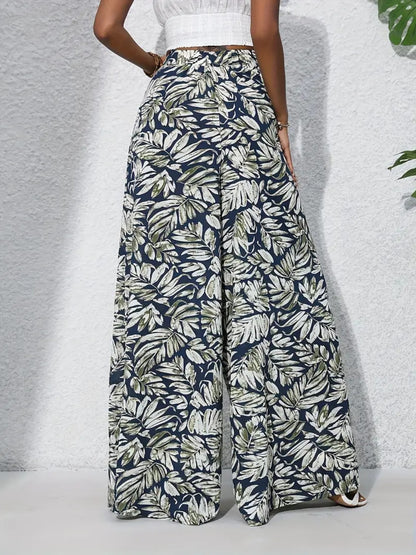 Printed High Waist Wide Leg Pants – Uneeque Designzz
