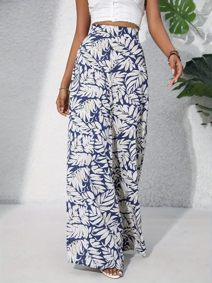 Printed High Waist Wide Leg Pants – Uneeque Designzz