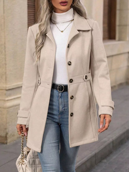 Collared Neck Button-Up Coat – Uneeque Designzz