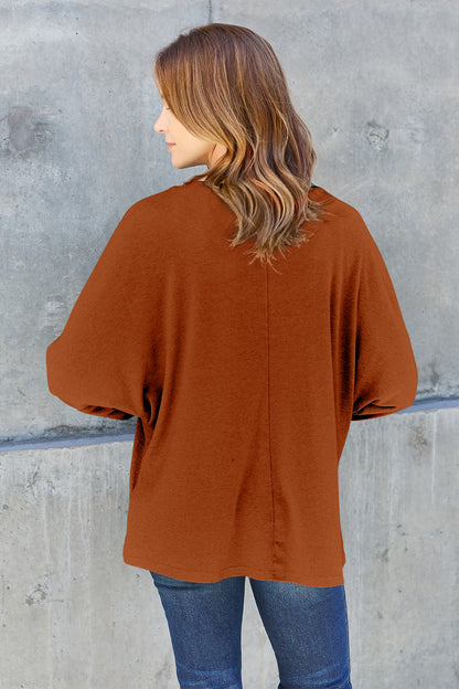 Double Take Full Size Round Neck Long Sleeve T-Shirt – Uneeque Designzz