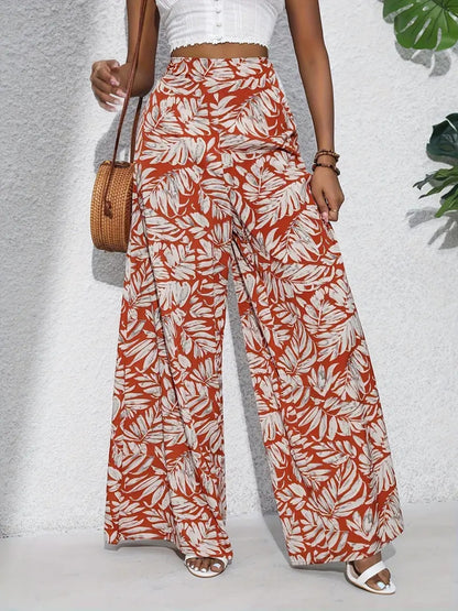 Printed High Waist Wide Leg Pants – Uneeque Designzz