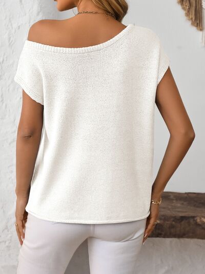 Mandy Boat Neck Short Sleeve Knit Top – Uneeque Designzz