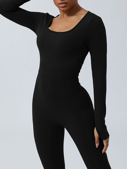 Twisted Backless Long Sleeve Jumpsuit – Uneeque Designzz