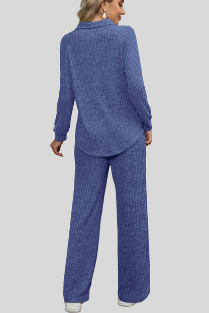 Ribbed Long Sleeve Top and Pocketed Pants Set – Uneeque Designzz