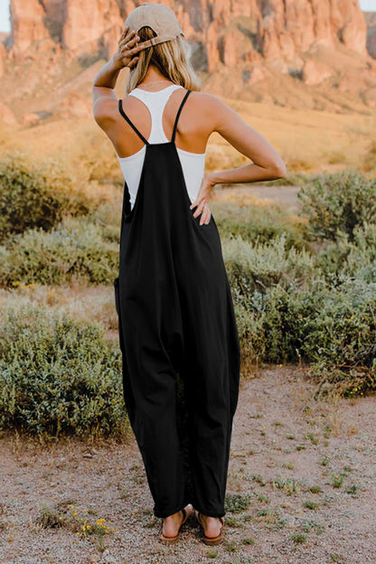 Double Take Full Size V-Neck Sleeveless Jumpsuit with Pockets – Uneeque Designzz