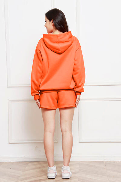 Drop Shoulder Long Sleeve Hoodie and Shorts Set – Uneeque Designzz