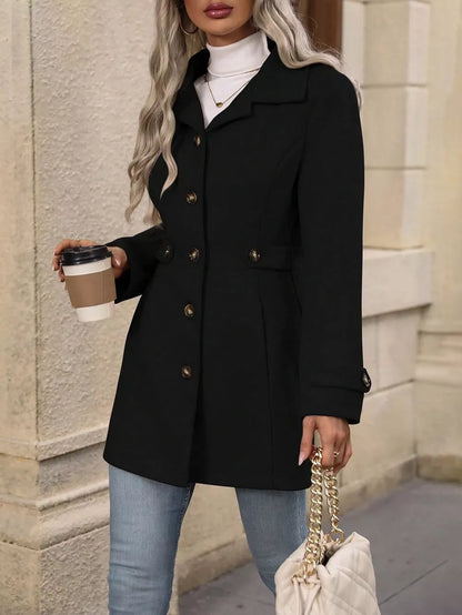 Collared Neck Button-Up Coat – Uneeque Designzz