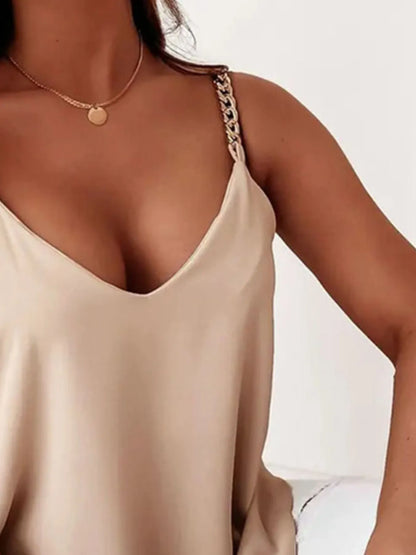 Chain Strap V-Neck Tank Top – Uneeque Designzz