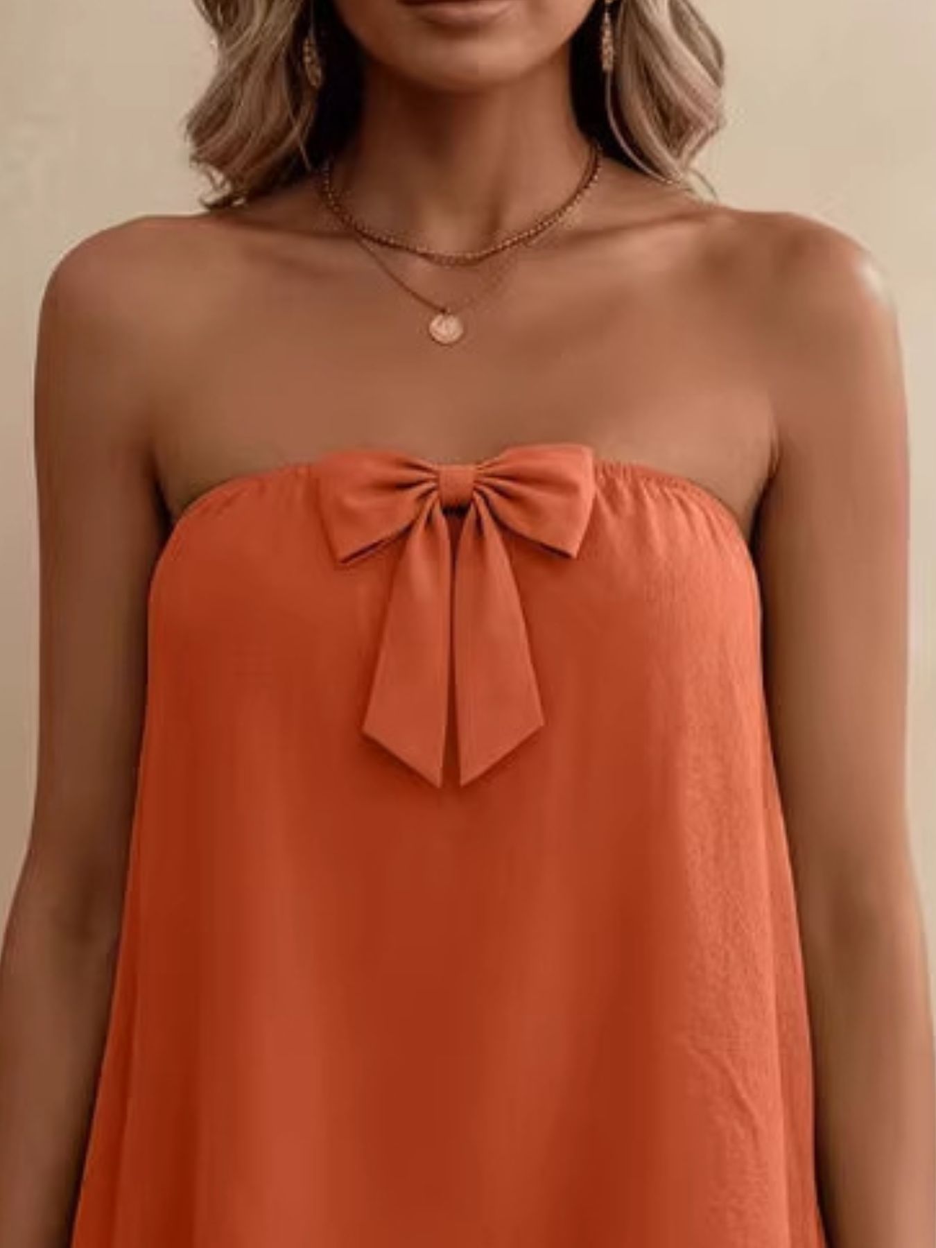 Bowknot Tube Top & Shorts Set by Trendsi