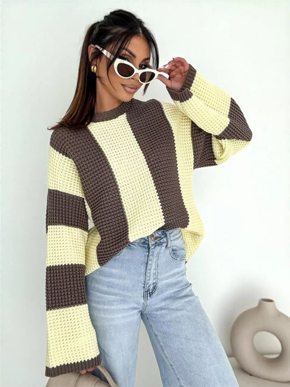 Color Block Long Sleeve Sweater – Uneeque Designzz
