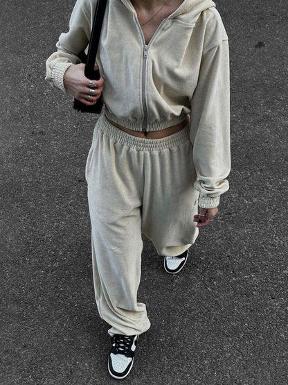 Zip-Up Hoodie and Pocketed Pants Set – Uneeque Designzz