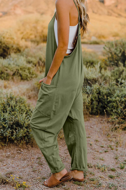 Double Take Full Size V-Neck Sleeveless Jumpsuit with Pockets – Uneeque Designzz