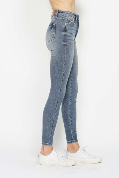 Judy Blue Full Size Tummy Control Contrast Wash Skinny Jeans – Uneeque Designzz