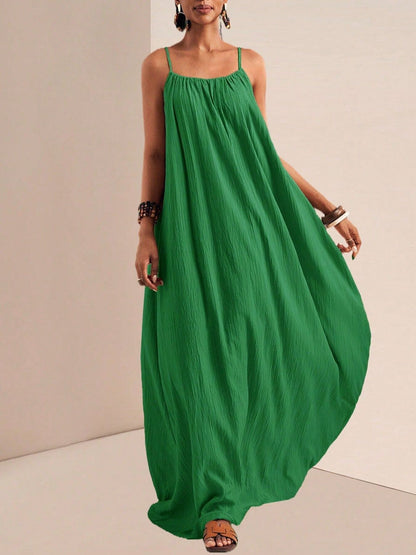 Spaghetti Strap Flowy Maxi Dress – Uneeque Designzz