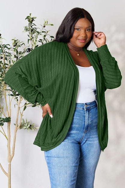 Basic Bae Full Size Ribbed Cocoon Cardigan – Uneeque Designzz