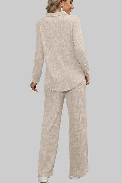 Ribbed Long Sleeve Top and Pocketed Pants Set – Uneeque Designzz