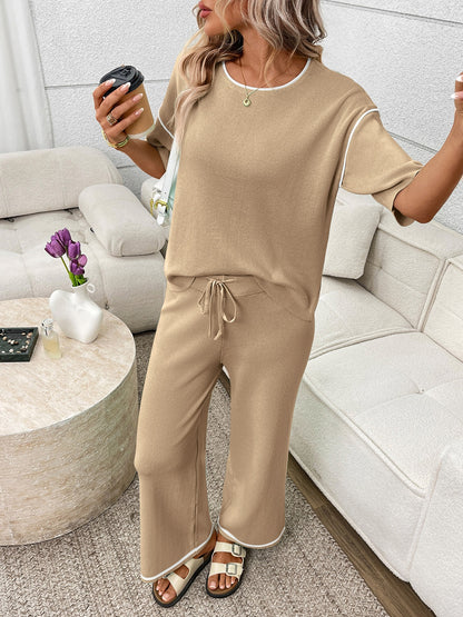 Round Neck Half Sleeve Top and Pants Set – Uneeque Designzz