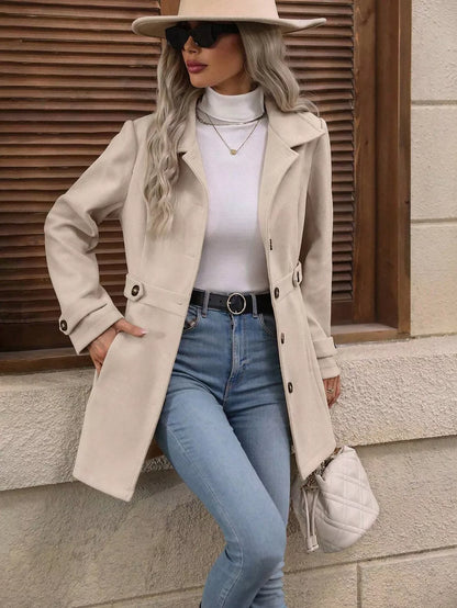 Collared Neck Button-Up Coat – Uneeque Designzz