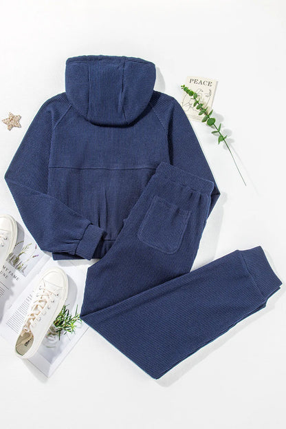 Drawstring Half Zip Hoodie and Joggers Active Set – Uneeque Designzz