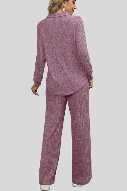Ribbed Long Sleeve Top and Pocketed Pants Set – Uneeque Designzz