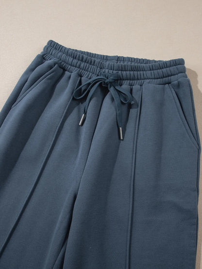 Collared Sweatshirt and High Waist Pants Active Set – Uneeque Designzz
