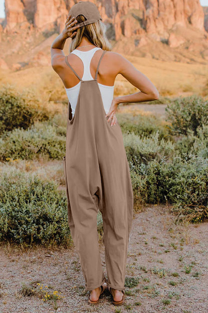 Double Take Full Size V-Neck Sleeveless Jumpsuit with Pockets – Uneeque Designzz