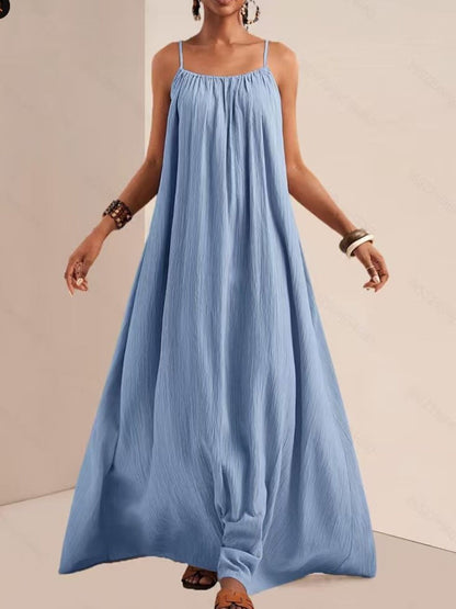 Spaghetti Strap Flowy Maxi Dress – Uneeque Designzz
