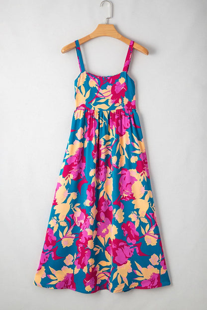 Floral Square Neck Cami Dress with Pockets – Uneeque Designzz