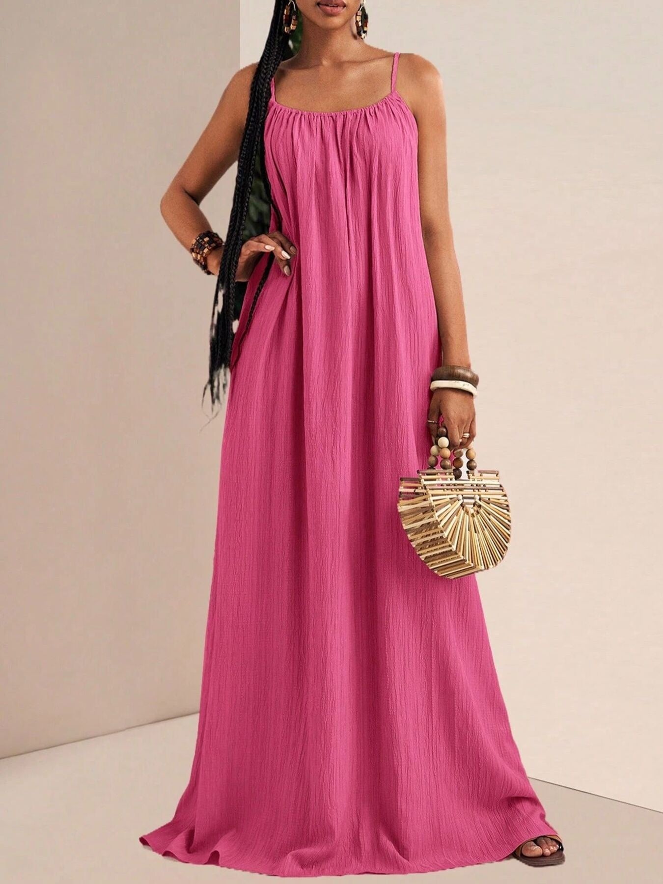 Spaghetti Strap Flowy Maxi Dress by Trendsi
