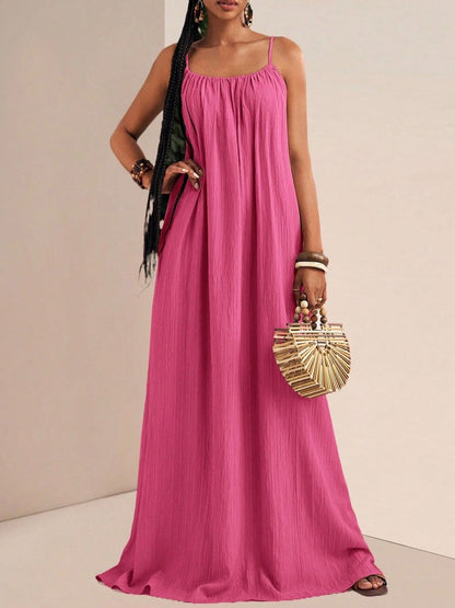 Spaghetti Strap Flowy Maxi Dress – Uneeque Designzz