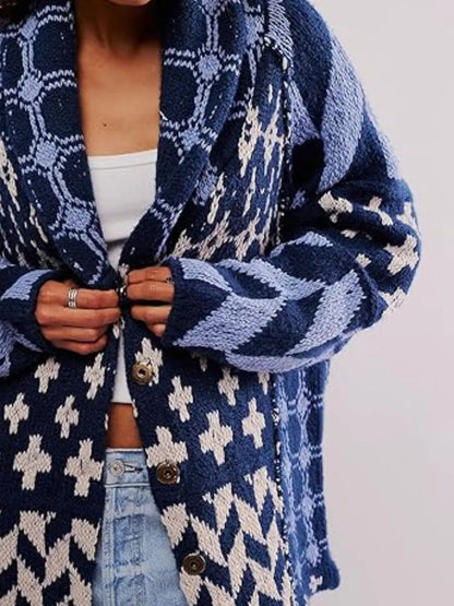 Long Sleeve Collared Button Front Cardigan One Size – Uneeque Designzz