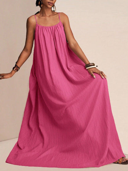 Spaghetti Strap Flowy Maxi Dress – Uneeque Designzz