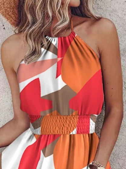 Paisley Print Halter Neck Mini Dress – Uneeque Designzz