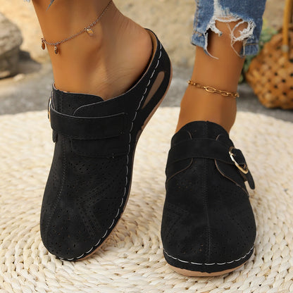 Suede Round Toe Wedge Sandals – Uneeque Designzz