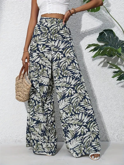 Printed High Waist Wide Leg Pants – Uneeque Designzz