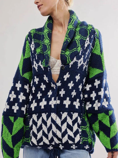 Long Sleeve Collared Button Front Cardigan One Size – Uneeque Designzz