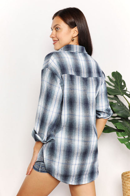 Mandy Plaid Dropped Shoulder Shirt – Uneeque Designzz