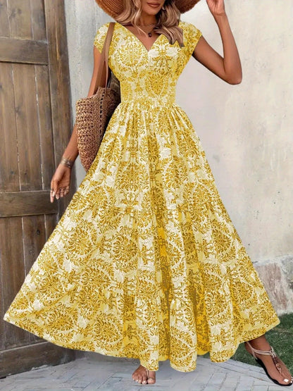 Cap Sleeve Maxi Dress – Uneeque Designzz