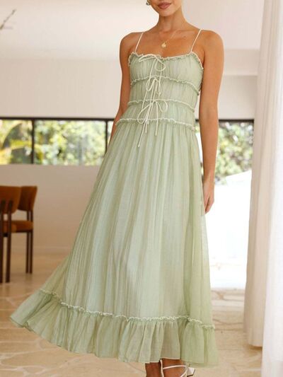 Devine Frill Ruffled Hem Midi Cami Dress – Uneeque Designzz