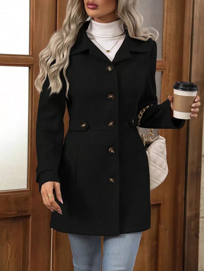 Collared Neck Button-Up Coat – Uneeque Designzz