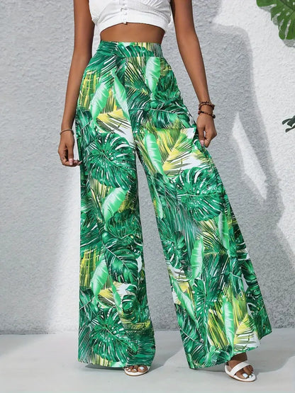 Printed High Waist Wide Leg Pants – Uneeque Designzz