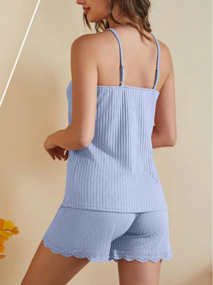 Ribbed Scoop Neck Top and Shorts Lounge Set – Uneeque Designzz