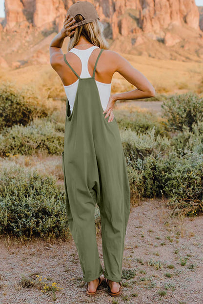 Double Take Full Size V-Neck Sleeveless Jumpsuit with Pockets – Uneeque Designzz