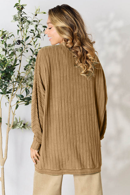 Basic Bae Full Size Ribbed Cocoon Cardigan – Uneeque Designzz