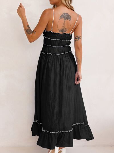 Devine Frill Ruffled Hem Midi Cami Dress – Uneeque Designzz