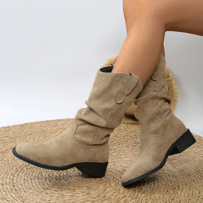 Pleated Pull-On Western Cowboy Boots – Uneeque Designzz