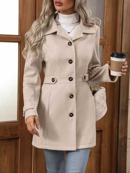 Collared Neck Button-Up Coat – Uneeque Designzz
